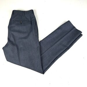 SUITSUPPLY Dress Pants Mens 33x31 Blue & Gray Wool Trousers Flat